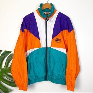 Vintage 80s Neon Boston Traders Windbreaker